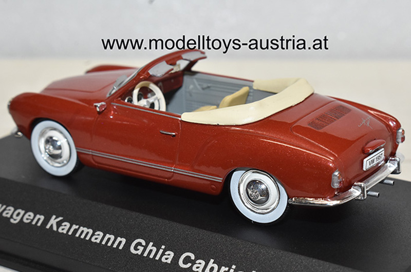 VW Karmann Ghia Cabrio 1957 Korallen rot 1:43