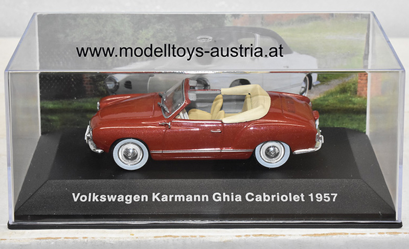 VW Karmann Ghia Cabrio 1957 Korallen rot 1:43