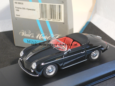 Porsche 356 A Cabrio Speedster 1955 - 1959 schwarz/rot  1:43