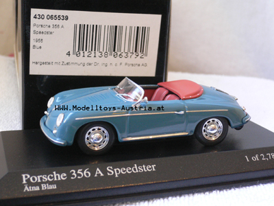 Porsche 356 A Cabrio Speedster 1955 -1959 blau 1:43