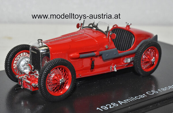 Amilcar C6 Racer 1928 rot 1:43 mit Scheinwerfer