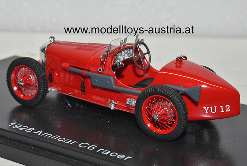 Amilcar C6 Racer 1928 rot 1:43 mit Scheinwerfer
