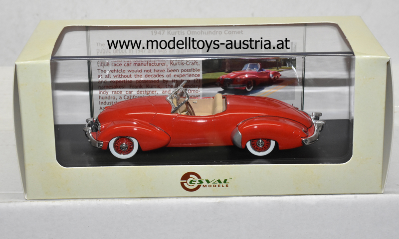 Kurtis Omohundro Comet Custom Cabrio 1947 rot 1:43