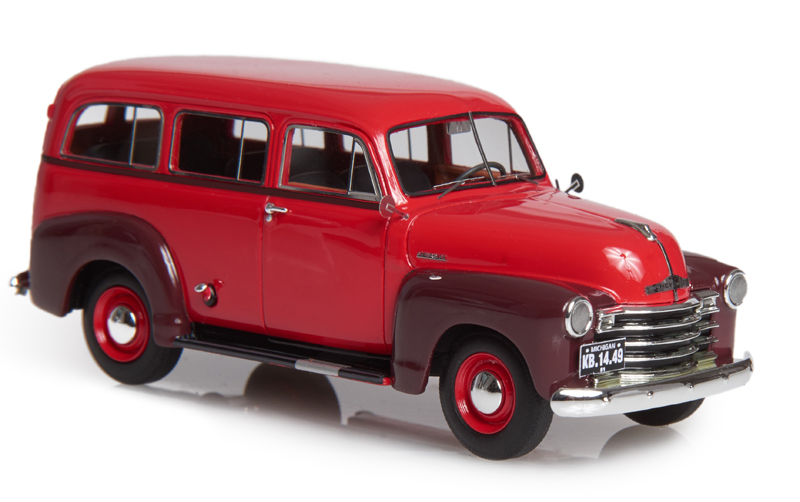 Chevrolet Suburban 1949 - 1953 rot / Kastanienbraun 1:43