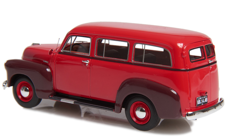 Chevrolet Suburban 1949 - 1953 rot / Kastanienbraun 1:43