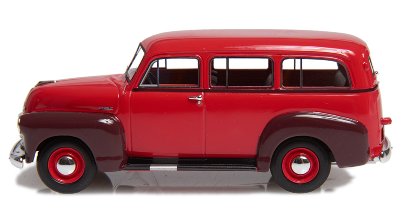 Chevrolet Suburban 1949 - 1953 rot / Kastanienbraun 1:43