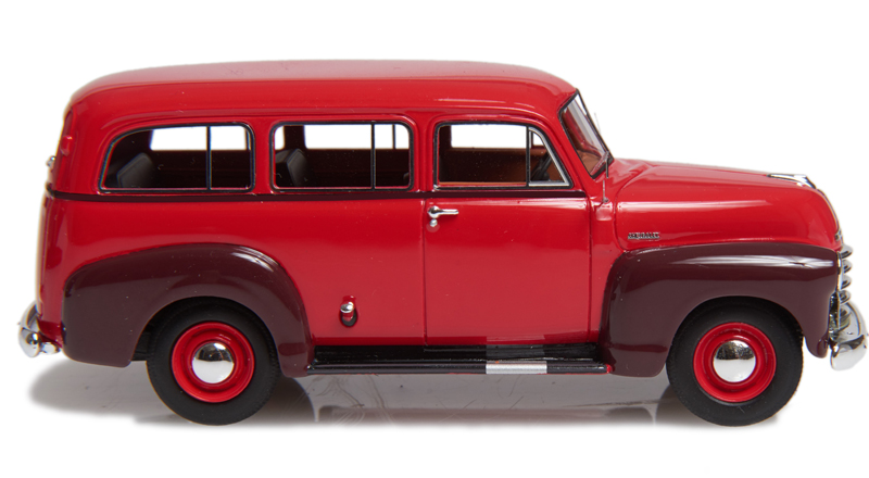 Chevrolet Suburban 1949 - 1953 rot / Kastanienbraun 1:43