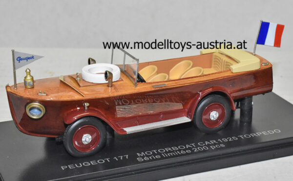 Peugeot 177 Torpedo Auto Motorboot offen Amphibien Car 1925 1:43