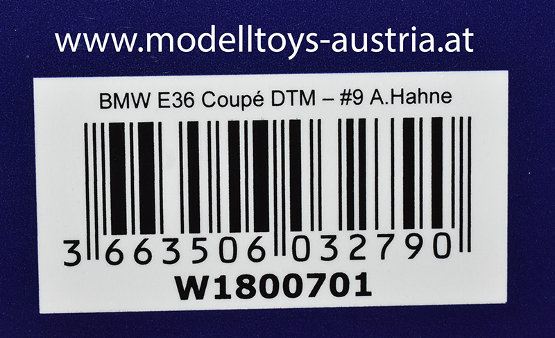 BMW E36 Coupe M3 DTM 1993 Armin HAHNE Jägermeister 1:18