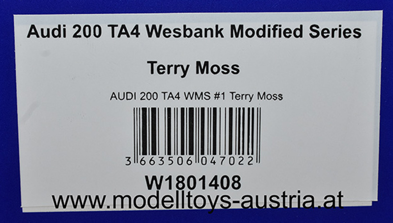 Audi 200 Trans Am 1992 Wesbank Modifieds Championship Terry MOSS 1:18