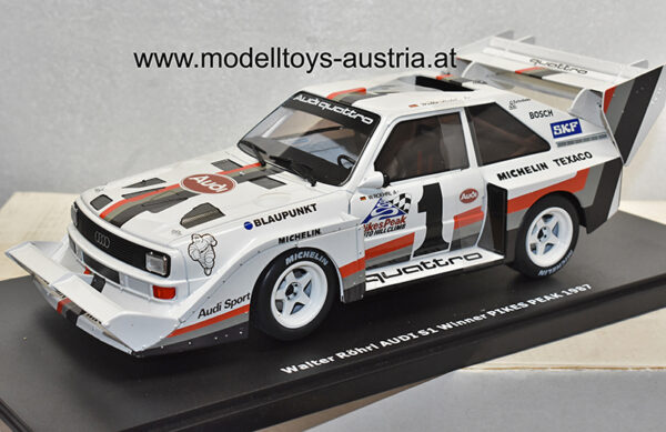 Audi Sport Quattro S1 1987 Sieger Pikes Peak Walter RÖHRL 1:18 Werk83