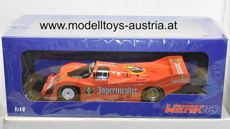 Porsche 956K 1984 DRM 200 Meilen Norisring Stefan BELLOF Jägermeister 1:18