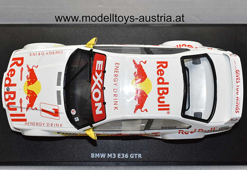 BMW E36 Coupe M3 GTR 1997 Daytona Dieter QUESTER / Marc DUEZ / Boris SAID / Markus ÖSTREICH Red Bull 1:18