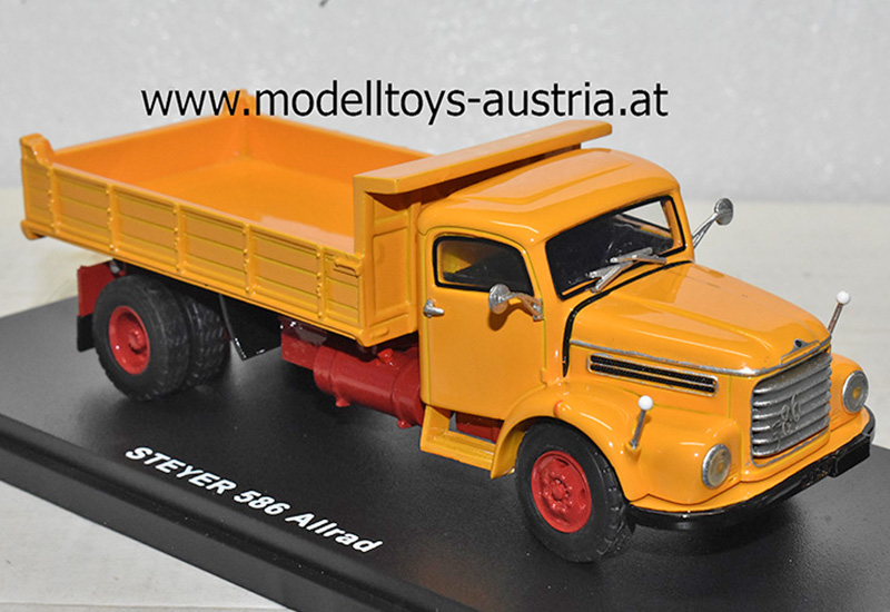 Steyr 586 Allrad Kipper orange / rot 1:50