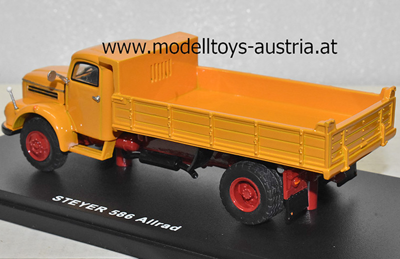 Steyr 586 Allrad Kipper orange / rot 1:50
