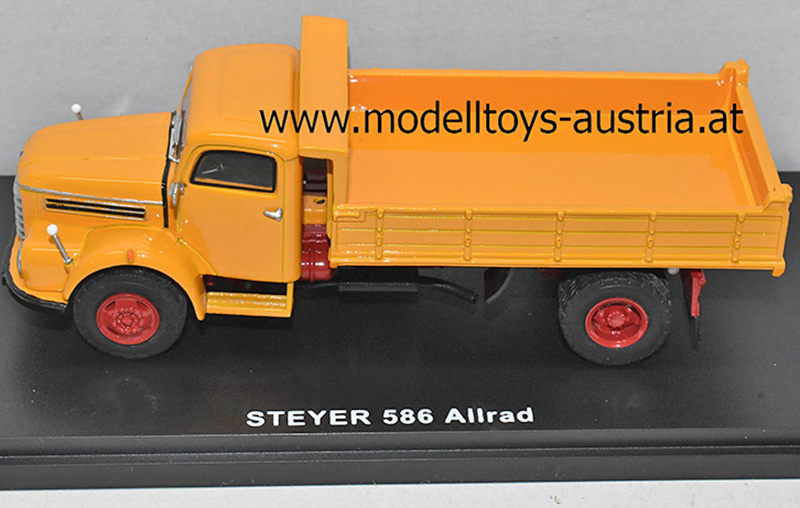 Steyr 586 Allrad Kipper orange / rot 1:50