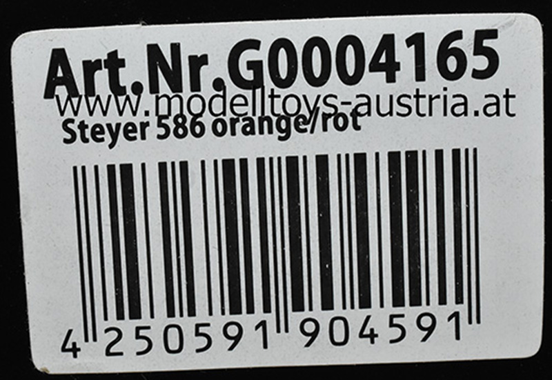 Steyr 586 Allrad Kipper orange / rot 1:50