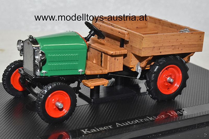 Kaiser Autotraktor 1945 grün / braun 1:43 Philatelie Liechtenstein