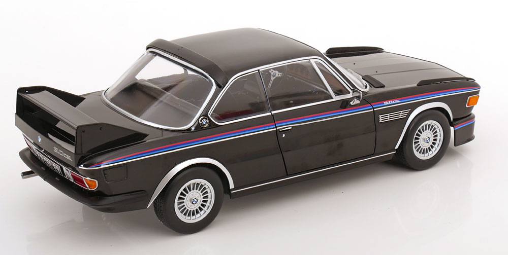 BMW E9 3.0 CSL Coupe mit Spoiler Set 1973 - 1975 schwarz 1:12