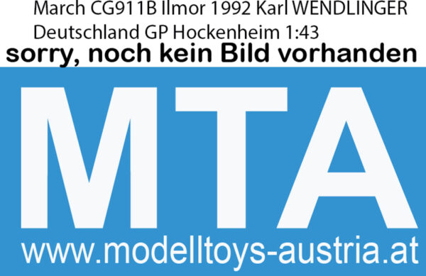 March CG911B Ilmor 1992 Karl WENDLINGER Deutschland GP Hockenheim 1:43