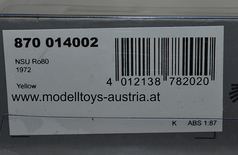 NSU Ro80 RO 80 1972 gelb 1:87 H0 – Bild 2