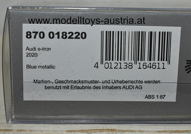 Audi E Tron 2020 blau 1:87 H0 – Bild 2