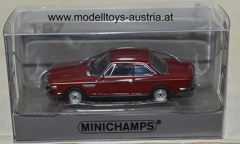 BMW E9 3.0 CSI Coupe 1971 dunkel rot metallik 1:87 H0