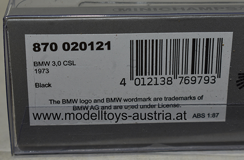 BMW E9 3.0 CSL Coupe mit Spoiler Set 1973 – 1975 schwarz 1:87 H0 – Bild 2