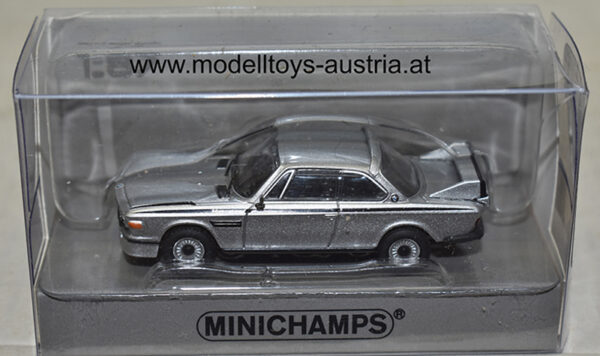 BMW E9 3.0 CSL Coupe mit Spoiler Set 1973 – 1975 silber 1:87 H0