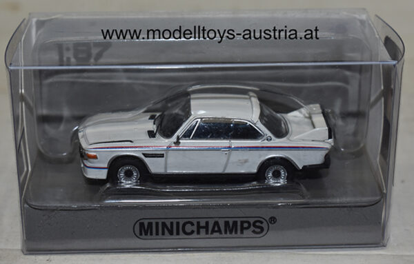 BMW E9 3.0 CSL Coupe mit Spoiler Set 1973 – 1975 weiss 1:87 H0