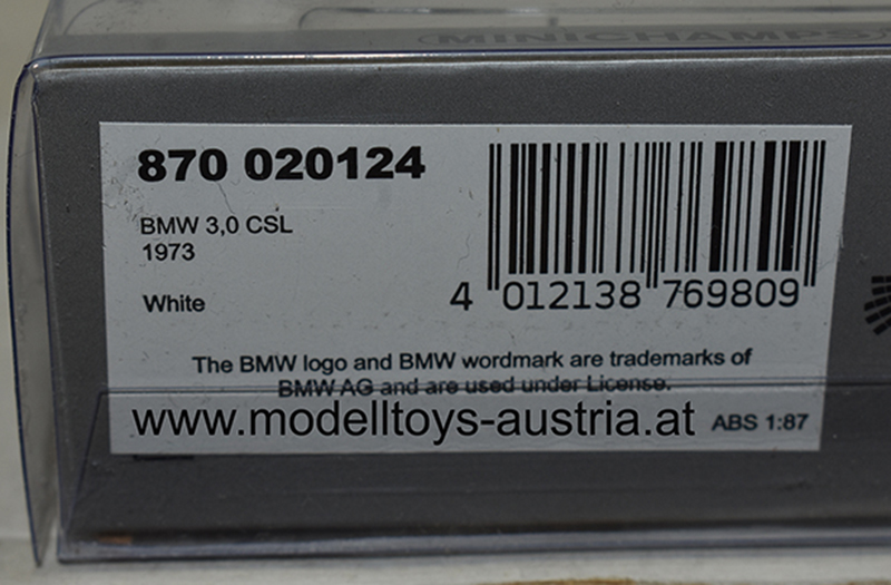 BMW E9 3.0 CSL Coupe mit Spoiler Set 1973 – 1975 weiss 1:87 H0 – Bild 2