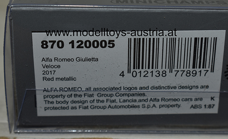 Alfa Romeo Giulietta Veloce 2017 rot metallik 1:87 H0 – Bild 2