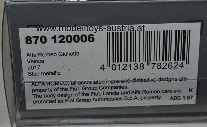 Alfa Romeo Giulietta Veloce 2017 blau metallik 1:87 H0 – Bild 2