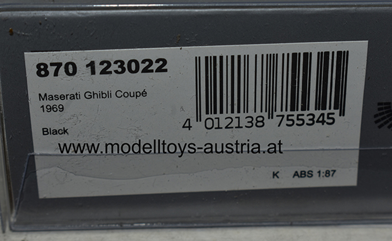 Maserati Ghibli Coupe 1969 schwarz 1:87 H0 – Bild 2