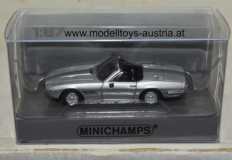 Maserati Ghibli Spyder Cabrio 1969 silber 1:87 H0