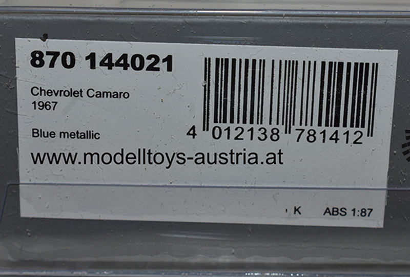 Chevrolet Camaro Coupe 1967 blau metallik 1:87 H0 – Bild 2