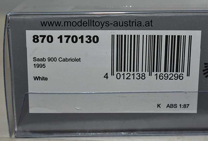 Saab 900 Cabrio 1995 weiss 1:87 H0