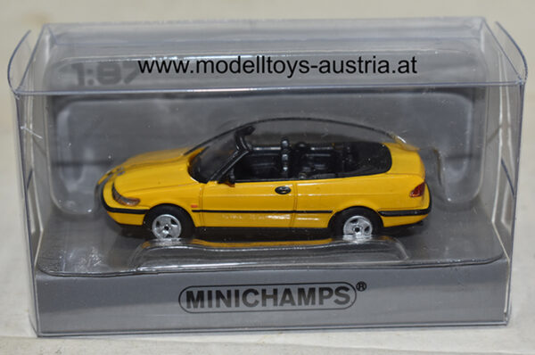 Saab 900 Cabrio 1995 gelb 1:87 H0