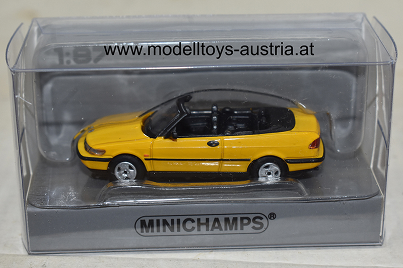 Saab 900 Cabrio 1995 gelb 1:87 H0