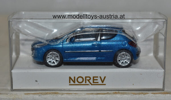 Peugeot 207 Limousine 2007 blau metallik 1:87 H0