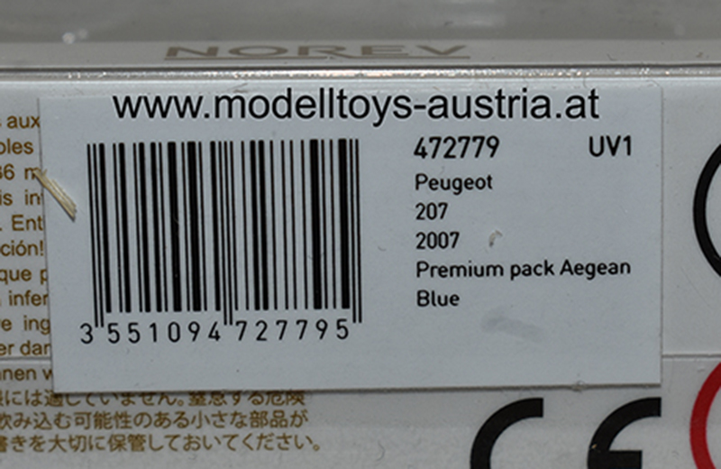 Peugeot 207 Limousine 2007 blau metallik 1:87 H0 – Bild 2