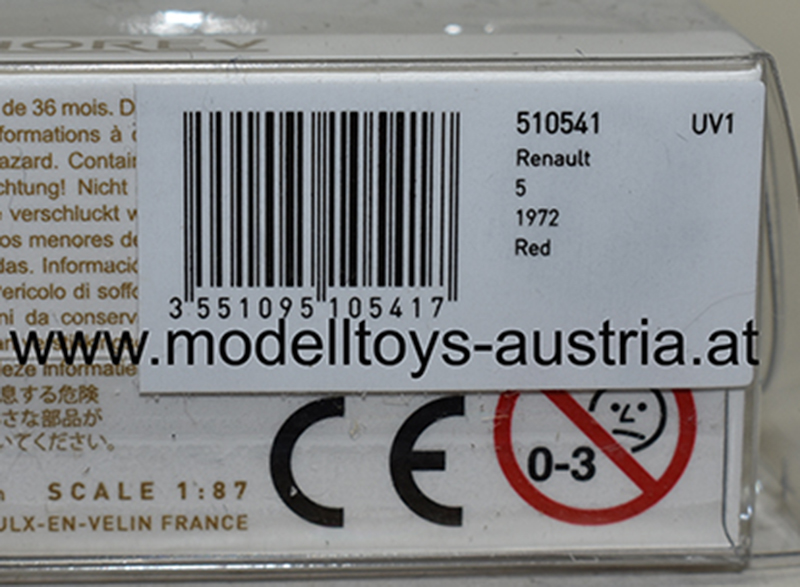 Renault 5 R5 Limousine 1972 dunkel rot 1:87 HO – Bild 2