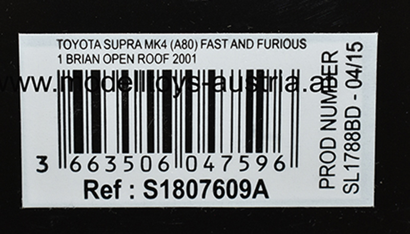 Toyota Supra MK IV 2001 Fast & Furious BRIAN’S Car 1:18 Solido – Bild 12