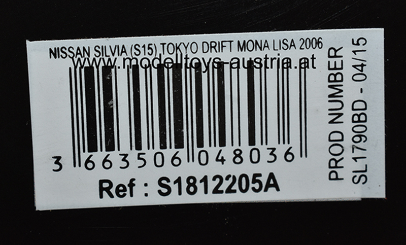 Nissan Silvia S15 SPEC-S 2006 Tokyo Drift MONA LISA 1:18