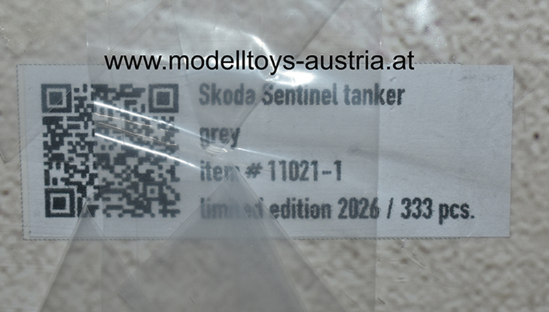 Skoda Sentinel Tank Truck 1924 grau 1:43