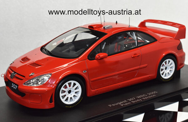 Peugeot 307 WRC 2005 PLAIN BODY Version rot 1:18